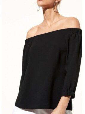 Aritzia Black Off The Shoulder Blouse - Size M